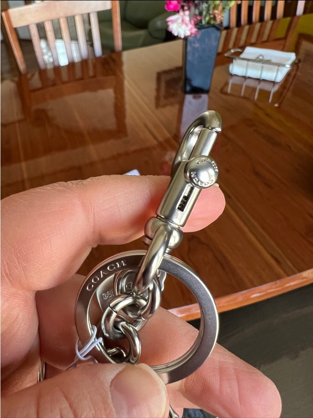 Coach Silver Tabby Bag Charm - Picture 5 of 7